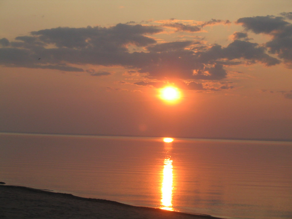 Sunset over Lake Superior in Herbster, Wisconsin