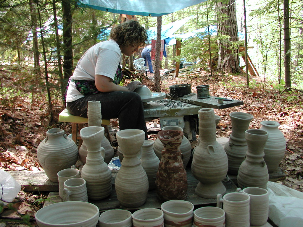 Making ceramic art for firing in a traditional Anagama kiln